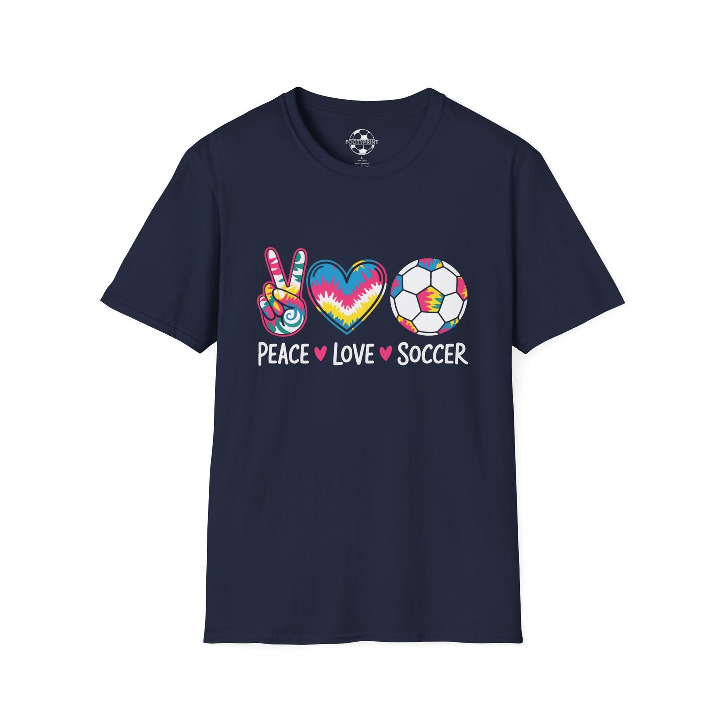 Peace Love Soccer Colorful