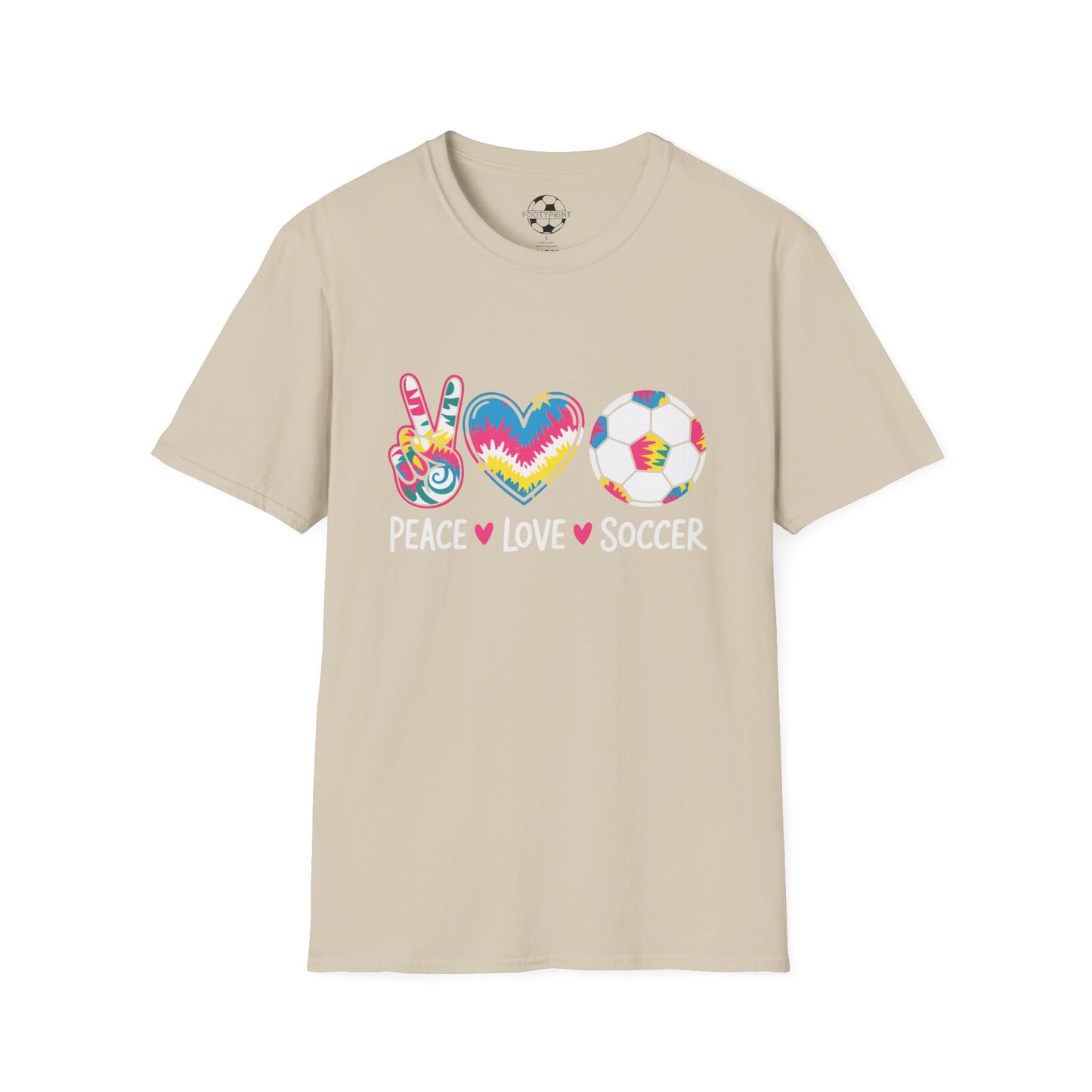 Peace Love Soccer Colorful