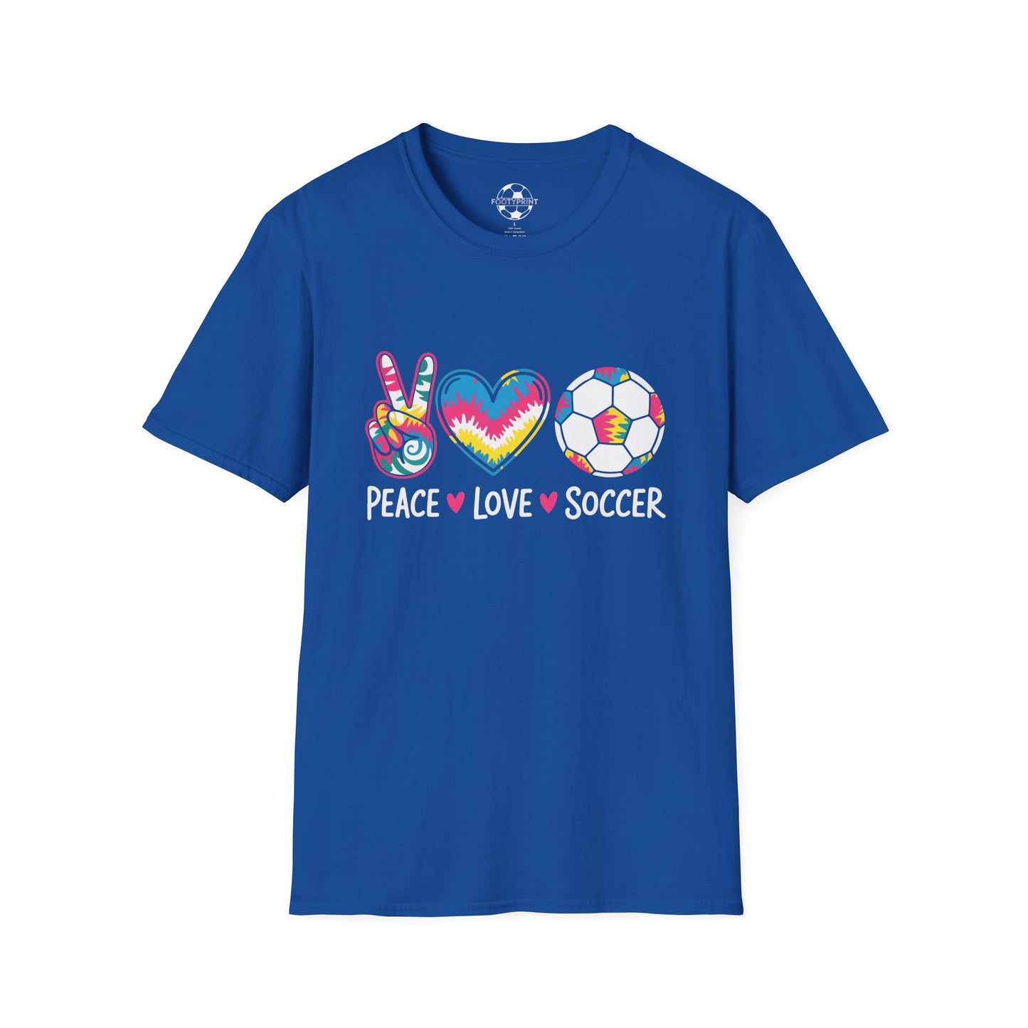 Peace Love Soccer Colorful