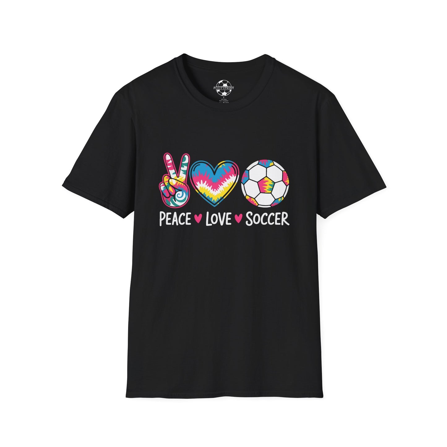 Peace Love Soccer Colorful