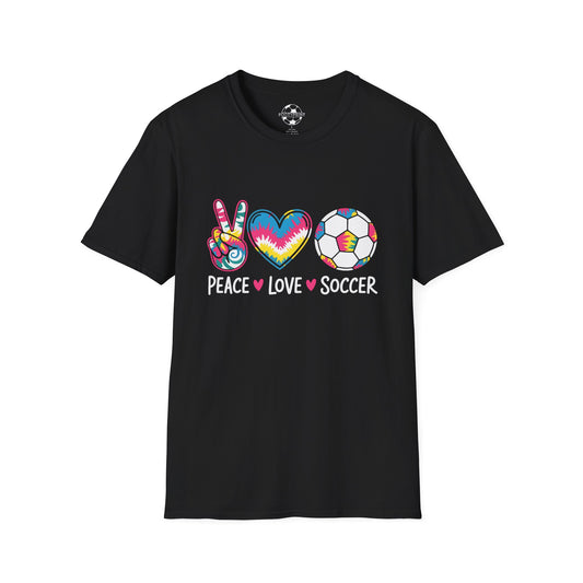 Peace Love Soccer Colorful