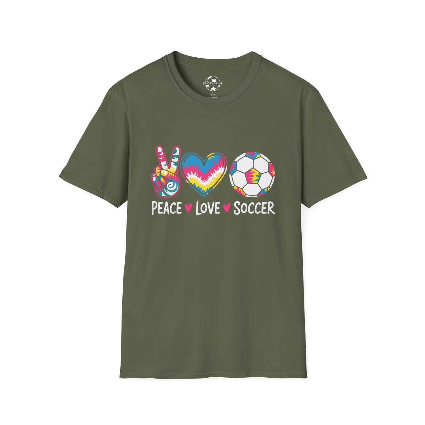 Peace Love Soccer Colorful