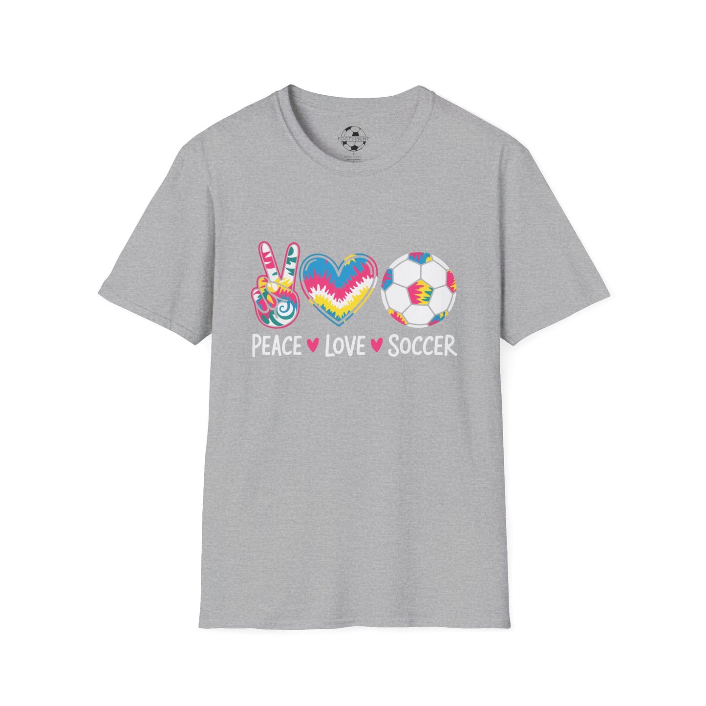 Peace Love Soccer Colorful
